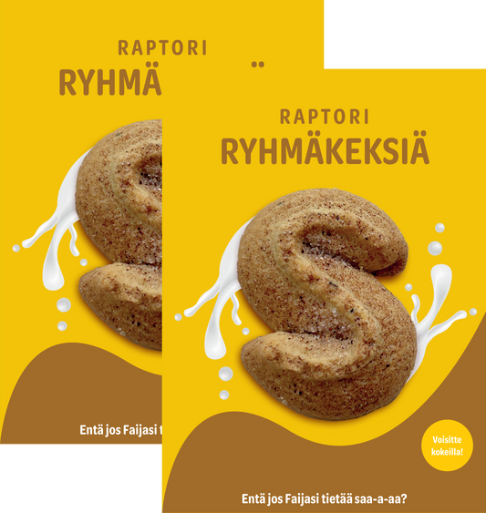 Raptori - Ryhmäkeksiä - kaksi (2) pakettia